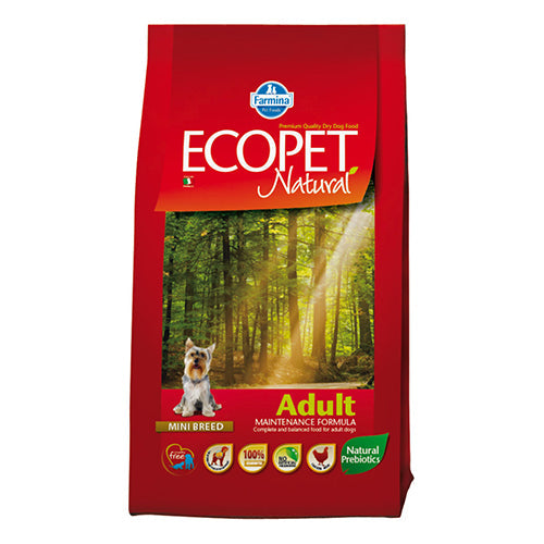 Суха храна за кучета Ecopet Natural Adult Mini-пиле - снимка 1 от 2