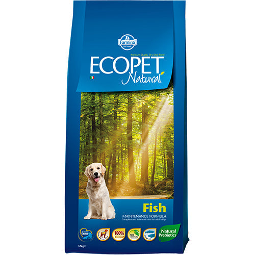 Суха храна за кучета Ecopet Natural Adult Medium-риба - снимка 1 от 2