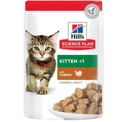 Пауч-пълноценна храна за котенца Hill’s SP Kitten с пуйка - снимка 1 от 4