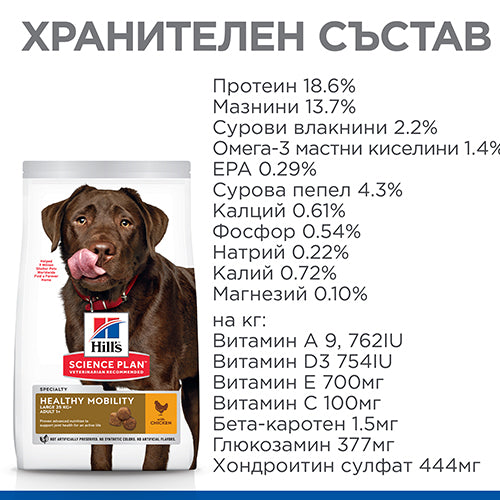 Hill's Science Plan Adult Large Breed Healthy Mobility с пилешко - снимка 2 от 4