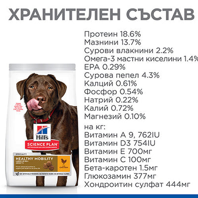 Hill's Science Plan Adult Large Breed Healthy Mobility с пилешко - снимка 2 от 4