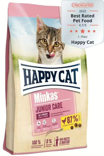 Храна за котки Happy Cat Minkas Junior Care с птиче месо за подрастващи котки