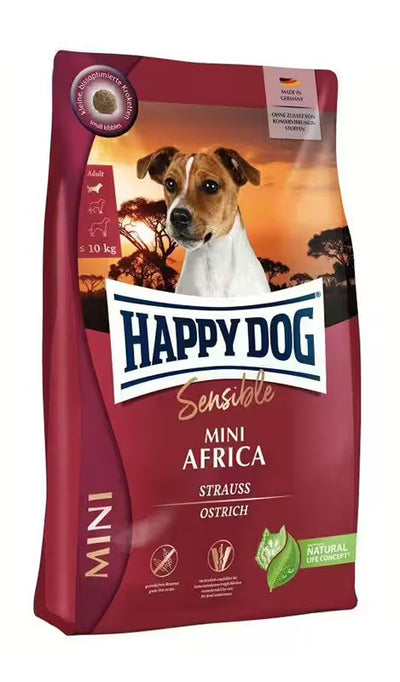 Храна за кучета Happy Dog Mini Sensible Africa със щраусово, без зърнени съставки