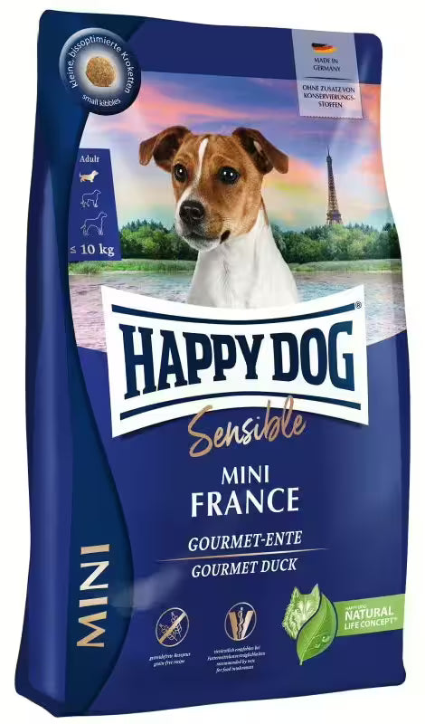 Храна за кучета Happy Dog Mini Sensible France с патешко, без зърнени съставки