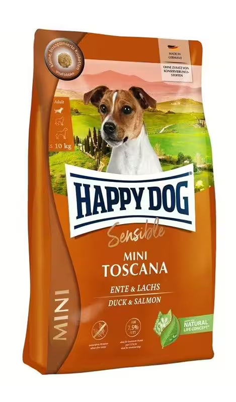 Храна за кучета Happy Dog Mini Sensible Toscana с патешко и сьомга