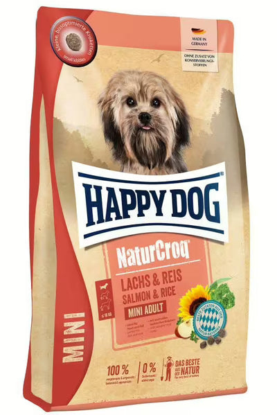 Храна за кучета Happy Dog NaturCroq Mini Salmon & Rice със сьомга и ориз за малки породи