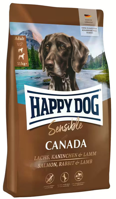 Храна за кучета Happy Dog Sensible Canada със сьомга, заек и агнешко, без зърнени съставки
