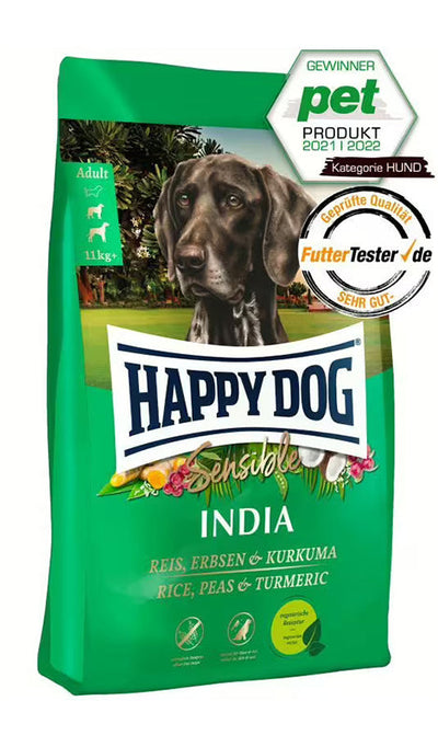 Храна за кучета Happy Dog Sensible India с ориз и грах, вегетарианска