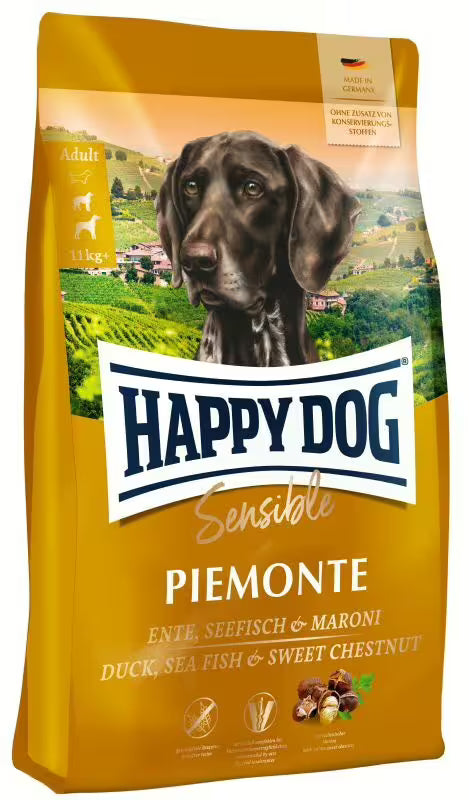 Храна за кучета Happy Dog Sensible Piemonte с патешко и морска риба, без зърнени съставки