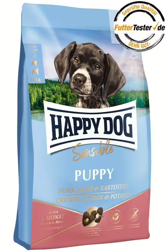 Храна за кучета Happy Dog Sensible Puppy Chicken Salmon & Potato