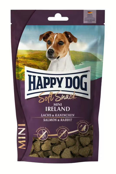 Бисквитки за кучета Happy Dog Мек снакс Mini Ирландия със сьомга и заешко