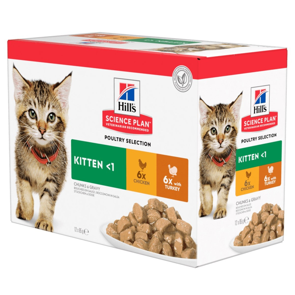 Пауч-колекция храна за котенца Hill’s SP Kitten Poultry Selection пуйка&пиле - снимка 1 от 2