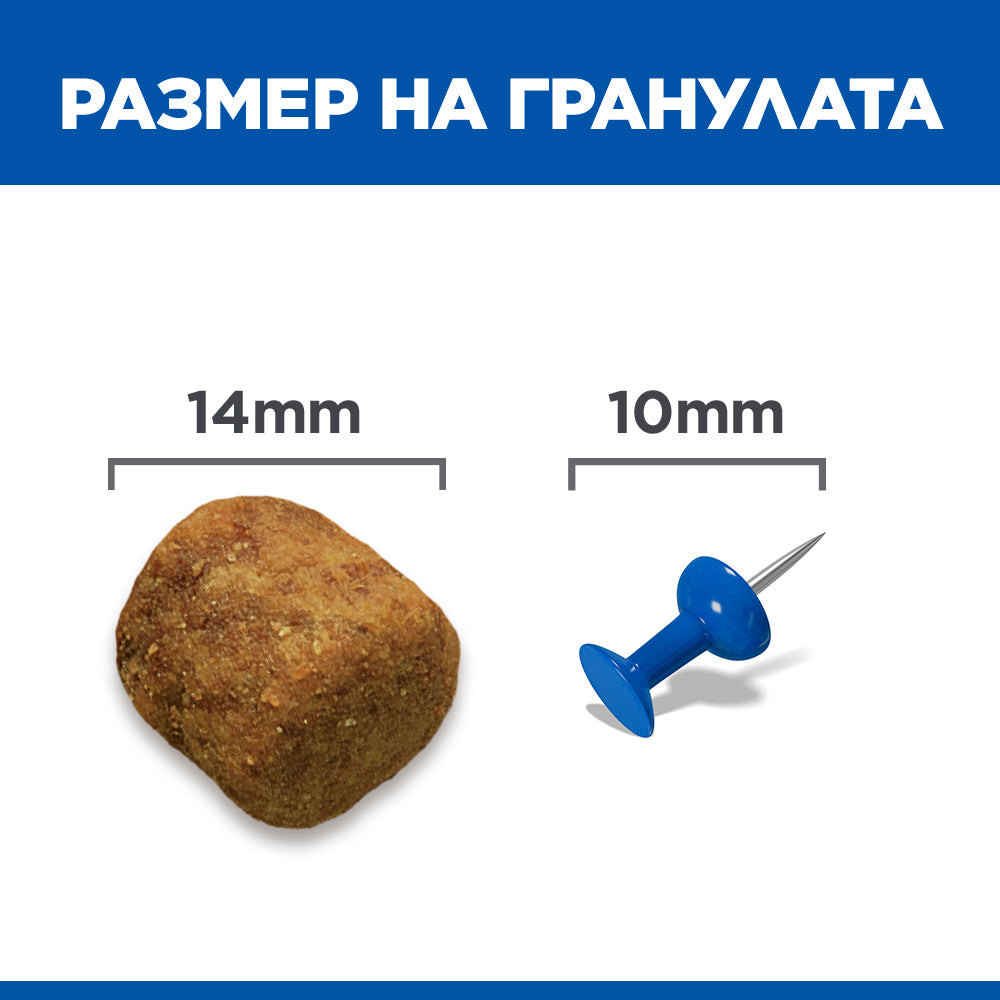 Hill's Science Plan Large Breed Adult с агнешко и ориз – размер на гранулата