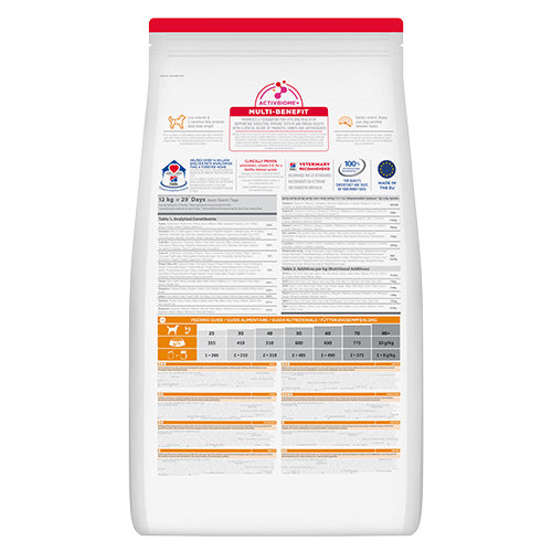 Hill's Science Plan Adult Light Large Breed с пилешко – задна страна на опаковката