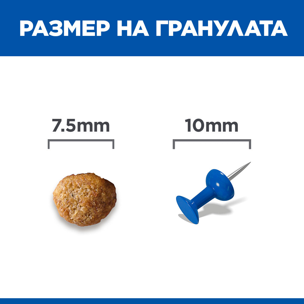 Hill's Science Plan Light Small&Mini с пилешко – размер на гранулата