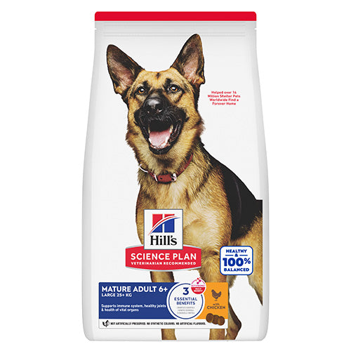 Hill's Science Plan Mature Adult Large Breed с пилешко – предна страна на опаковката