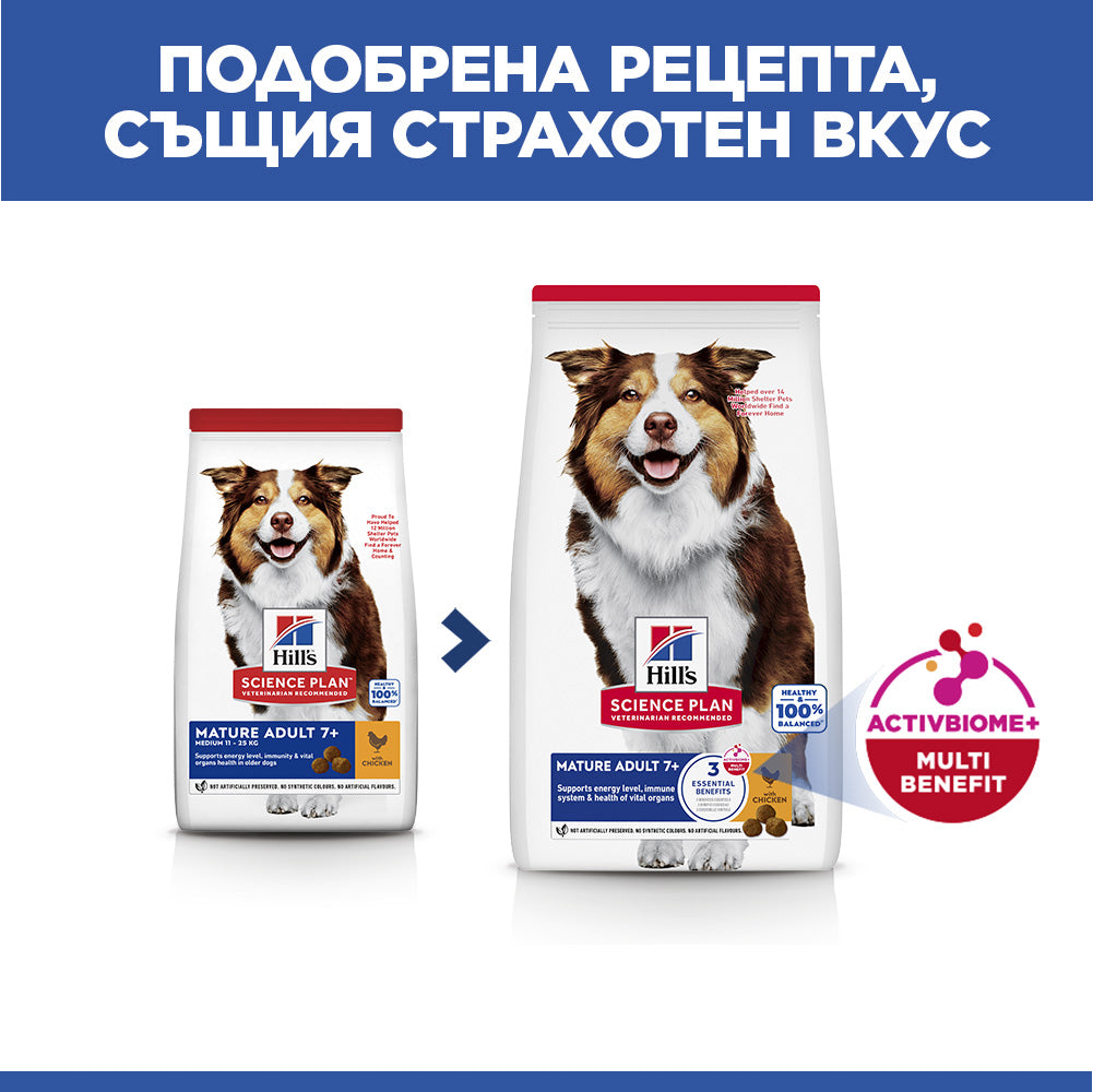 Hill's Science Plan Mature Adult Medium с пилешко – нов облик и подобрена рецепта