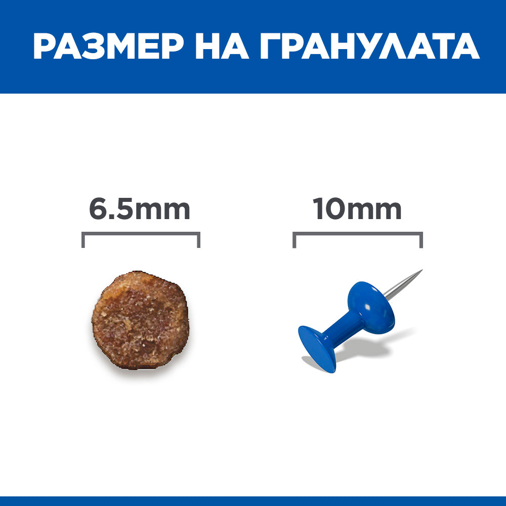 Hill's Science Plan Puppy Small & Mini с агнешко и ориз – размер на гранулата