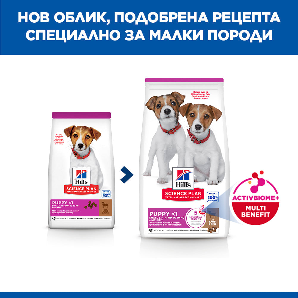 Hill's Science Plan Puppy Small & Mini с агнешко и ориз – нов облик и подобрена рецепта