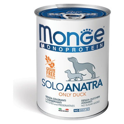 Консерва Monge Pate 100% патешко за кучета (Grain Free) – опаковка