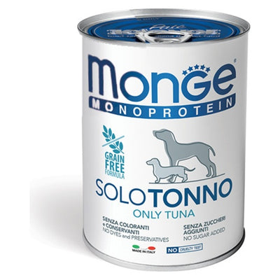 Консерва Monge Pate 100% риба тон за кучета (Grain Free) – опаковка