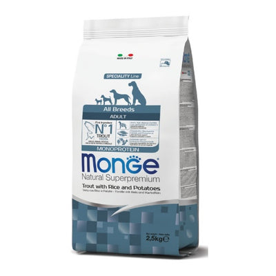 Monge Adult All Breeds с пъстърва, ориз и картофи – опаковка