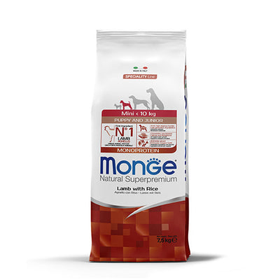 Monge Puppy Mini с агнешко и ориз – опаковка