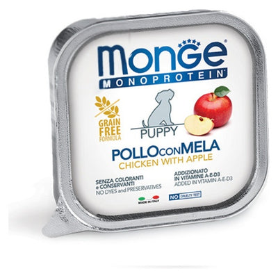 Терин Monge Puppy Fruit Pate с пилешко и ябълка за кучета (Grain Free) – опаковка