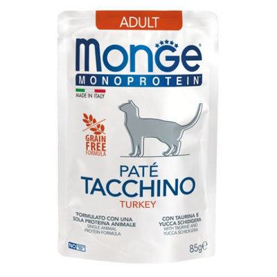 Пауч пастет Monge Cat Grain Free Adult с пуешко – опаковка