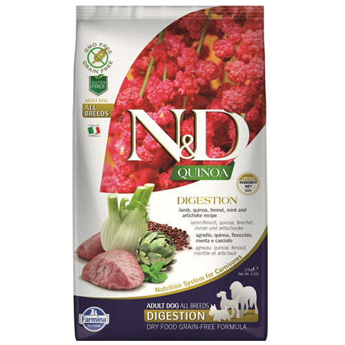 Храна за кучета с агнешко и киноа N&D QUINOA DIGESTION