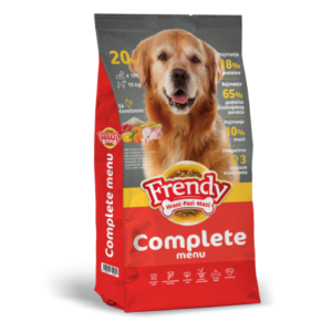 Открийте Frendy Complete - висококачествена храна за възрастни кучета, обогатена с говеждо месо за изключителен вкус и хранителна стойност